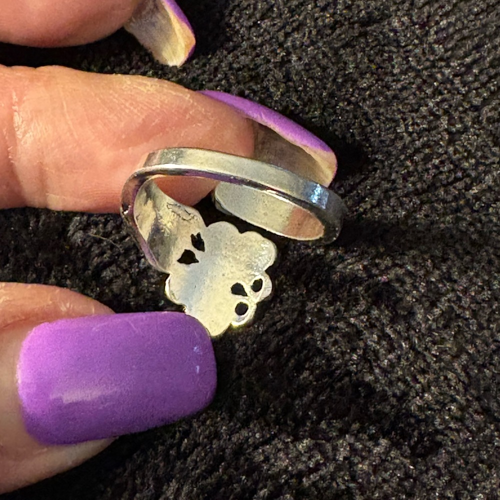 Ring- Silver Tone Adjustable Bohemian Butterfly stainless steel  Ring nwt - Picture 6 of 8